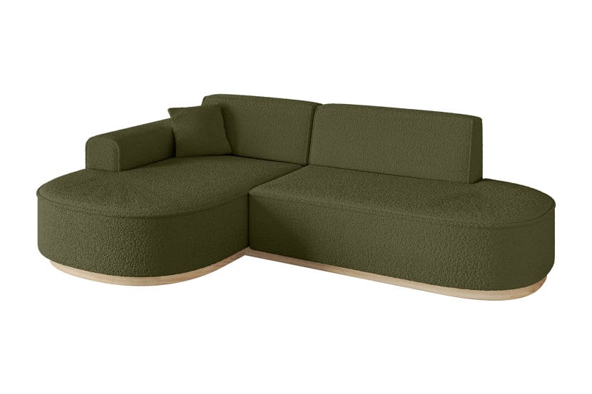 Narożnik lewostronne bez funkcji spania MARI-L1-v1 243x171x83 cm Zielony 729471