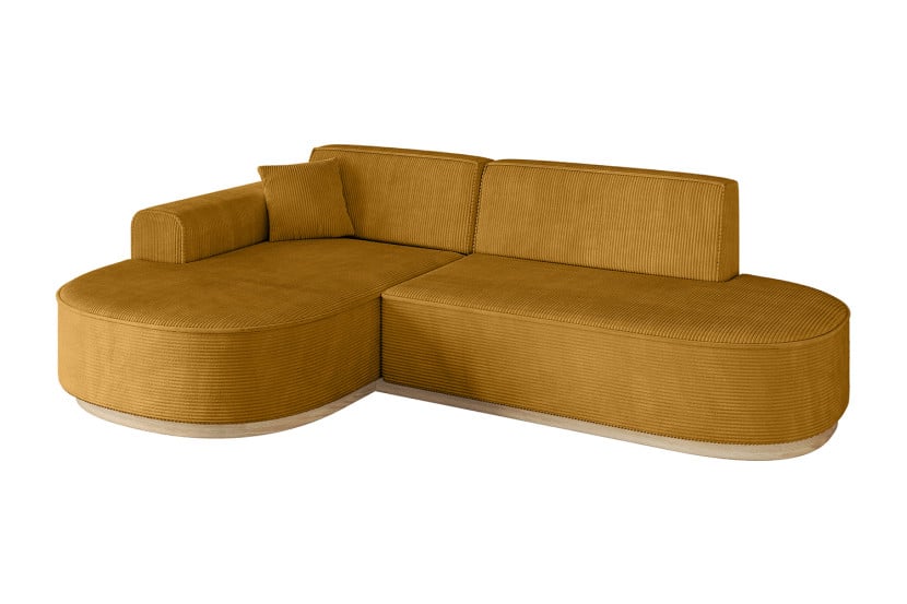 Narożnik lewostronne bez funkcji spania MARI-L1-v1 243x171x83 cm Żółty 729375