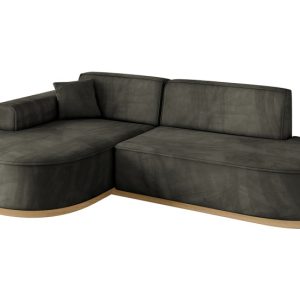 Narożnik lewostronne bez funkcji spania MARI-L1-v2 243x171x83 cm Czarny 729277