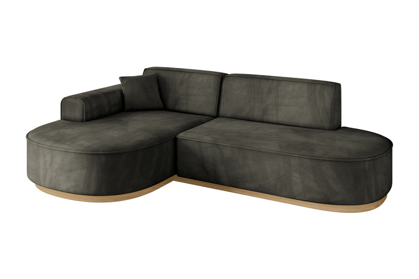 Narożnik lewostronne bez funkcji spania MARI-L1-v2 243x171x83 cm Czarny 729277