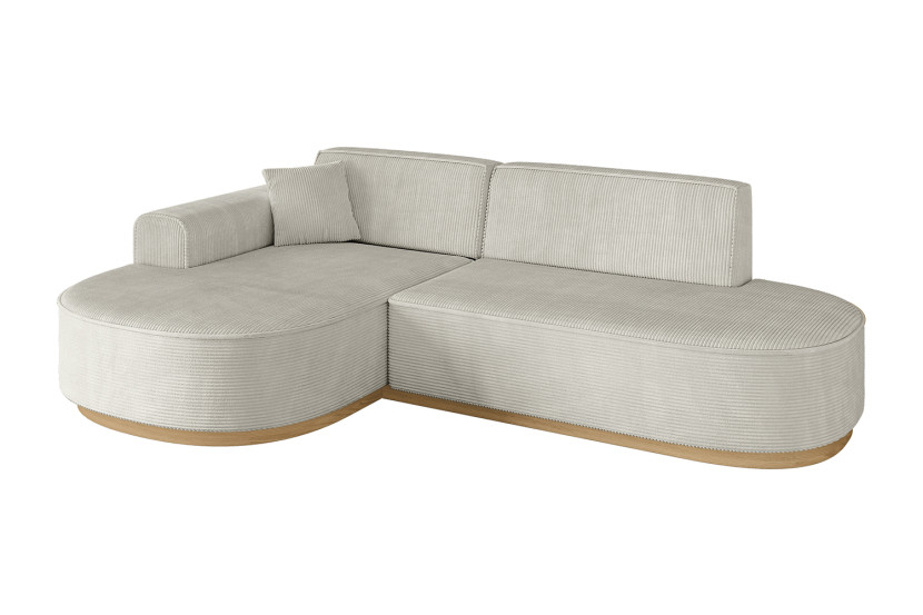Narożnik lewostronne bez funkcji spania MARI-L1-v2 243x171x83 cm Kremowy 729290