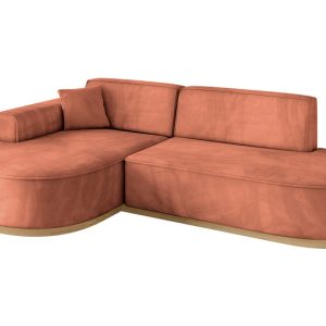 Narożnik lewostronne bez funkcji spania MARI-L1-v2 243x171x83 cm Morelowy 729381