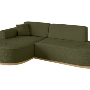 Narożnik lewostronne bez funkcji spania MARI-L1-v2 243x171x83 cm Zielony 729386