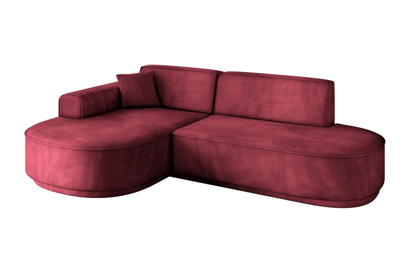 Narożnik lewostronne bez funkcji spania MARI-L1-v3 243x171x83 cm Bordowy 769364