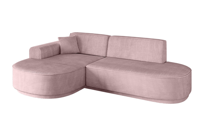 Narożnik lewostronne bez funkcji spania MARI-L1-v3 243x171x83 cm Różowy 769379