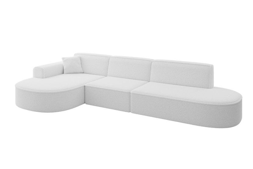Narożnik lewostronne bez funkcji spania MARI-L2 328x171x79,5 cm Biały 525013