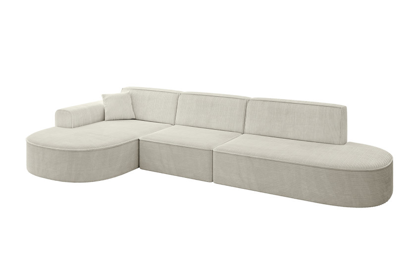 Narożnik lewostronne bez funkcji spania MARI-L2 328x171x79,5 cm Kremowy 525102