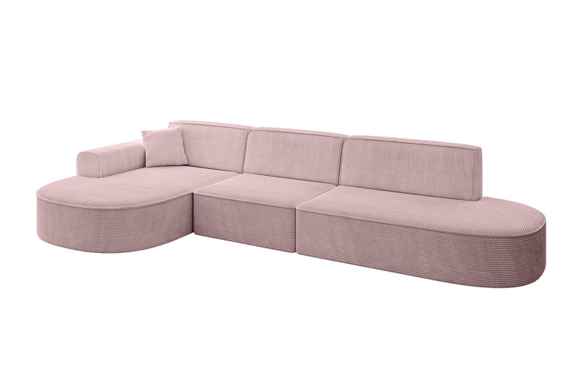 Narożnik lewostronne bez funkcji spania MARI-L2 328x171x79,5 cm Różowy 525103