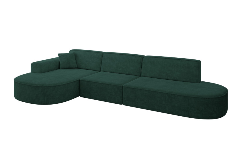 Narożnik lewostronne bez funkcji spania MARI-L2 328x171x79,5 cm Zielony 710640