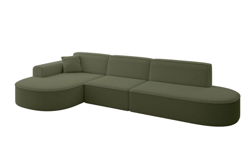 Narożnik lewostronne bez funkcji spania MARI-L2 328x171x79,5 cm Zielony 525070