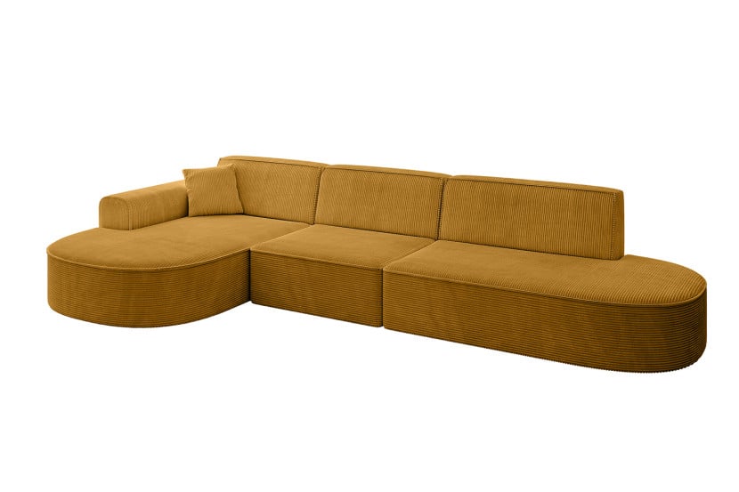 Narożnik lewostronne bez funkcji spania MARI-L2 328x171x79,5 cm Żółty 525058