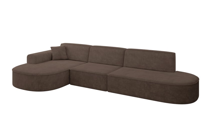 Narożnik lewostronne bez funkcji spania MARI-L2 328x171x79,5cm Brązowy 710647