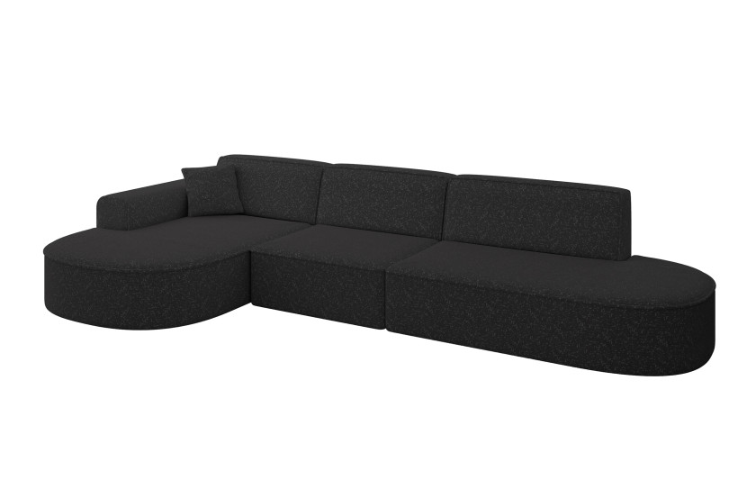 Narożnik lewostronne bez funkcji spania MARI-L2 328x171x79,5cm Czarny 1049102