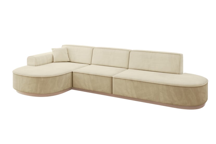 Narożnik lewostronne bez funkcji spania MARI-L2-v1 328x171x83 cm Beżowy 729271