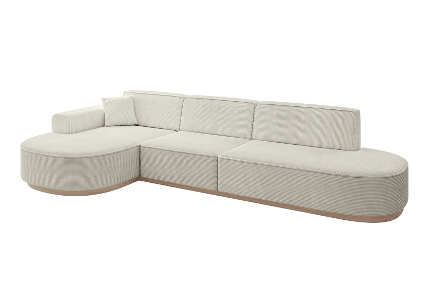 Narożnik lewostronne bez funkcji spania MARI-L2-v1 328x171x83 cm Kremowy 729206