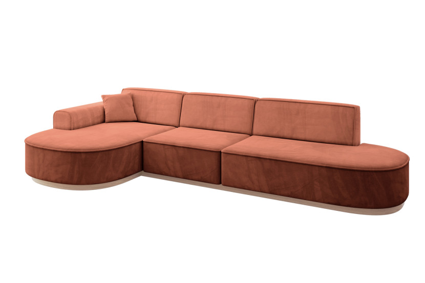 Narożnik lewostronne bez funkcji spania MARI-L2-v1 328x171x83 cm Morelowy 729300