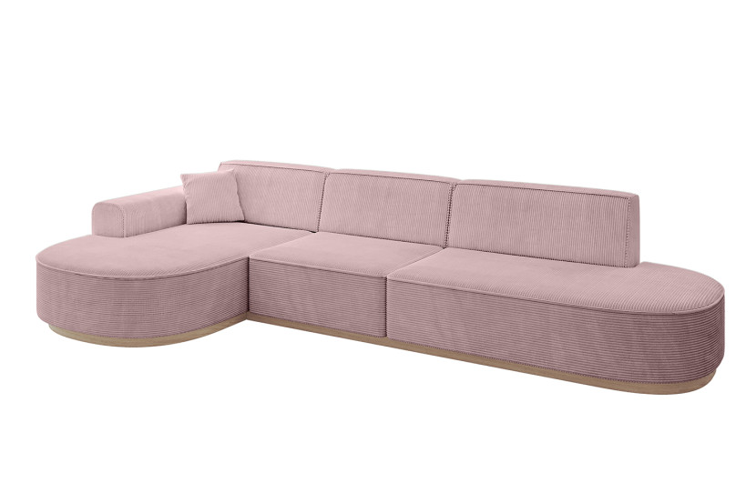 Narożnik lewostronne bez funkcji spania MARI-L2-v1 328x171x83 cm Różowy 729431