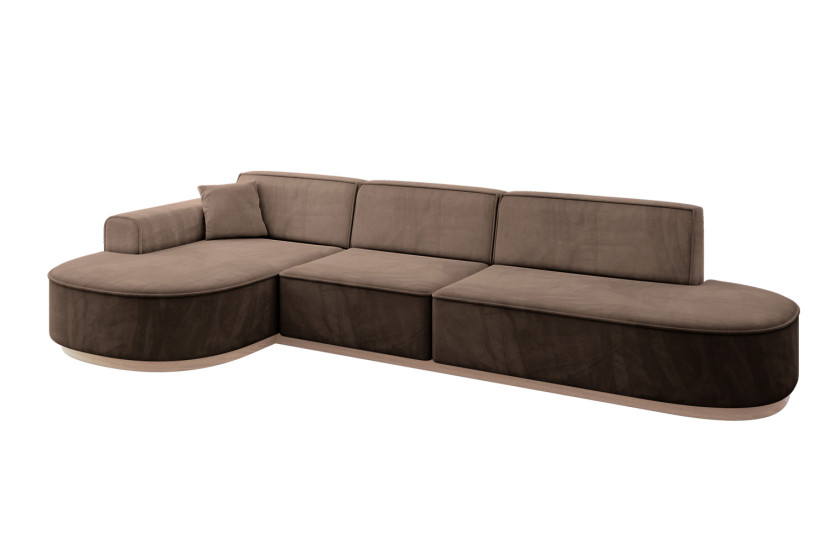 Narożnik lewostronne bez funkcji spania MARI-L2-v1 328x171x83cm Brązowy 729376