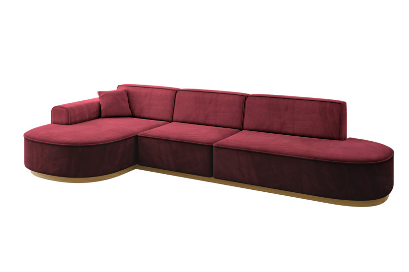 Narożnik lewostronne bez funkcji spania MARI-L2-v2 328x171x83 cm Bordowy 729260