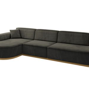 Narożnik lewostronne bez funkcji spania MARI-L2-v2 328x171x83 cm Czarny 729351