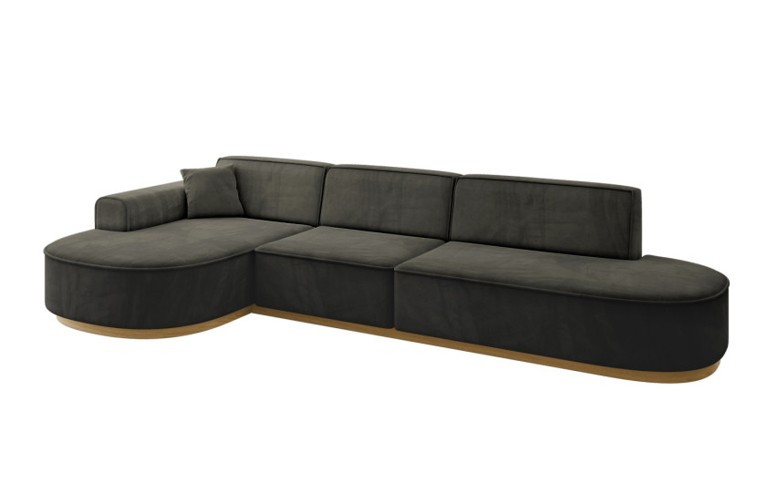 Narożnik lewostronne bez funkcji spania MARI-L2-v2 328x171x83 cm Czarny 729351