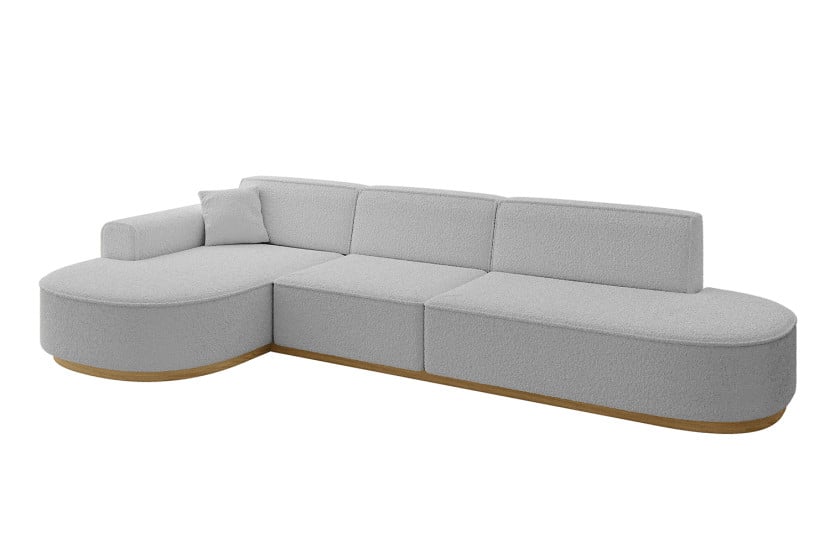 Narożnik lewostronne bez funkcji spania MARI-L2-v2 328x171x83 cm Jasnoszary 729184