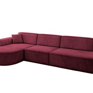 Narożnik lewostronne bez funkcji spania MARI-L2-v3 328x171x83 cm Bordowy 769435