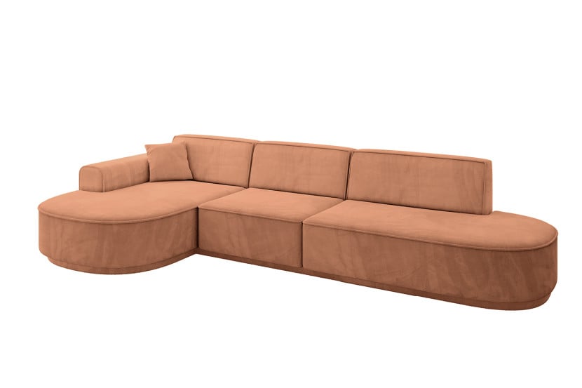 Narożnik lewostronne bez funkcji spania MARI-L2-v3 328x171x83 cm Brązowy 823836