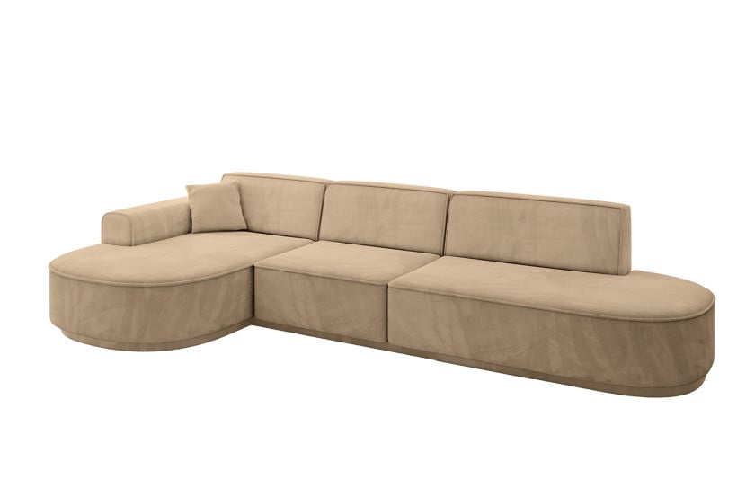 Narożnik lewostronne bez funkcji spania MARI-L2-v3 328x171x83 cm Brązowy 823774
