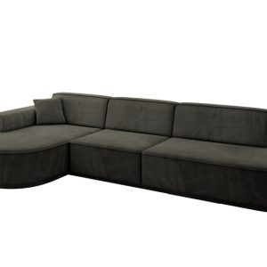 Narożnik lewostronne bez funkcji spania MARI-L2-v3 328x171x83 cm Czarny 769505