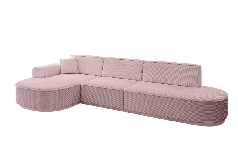 Narożnik lewostronne bez funkcji spania MARI-L2-v3 328x171x83 cm Różowy 769356