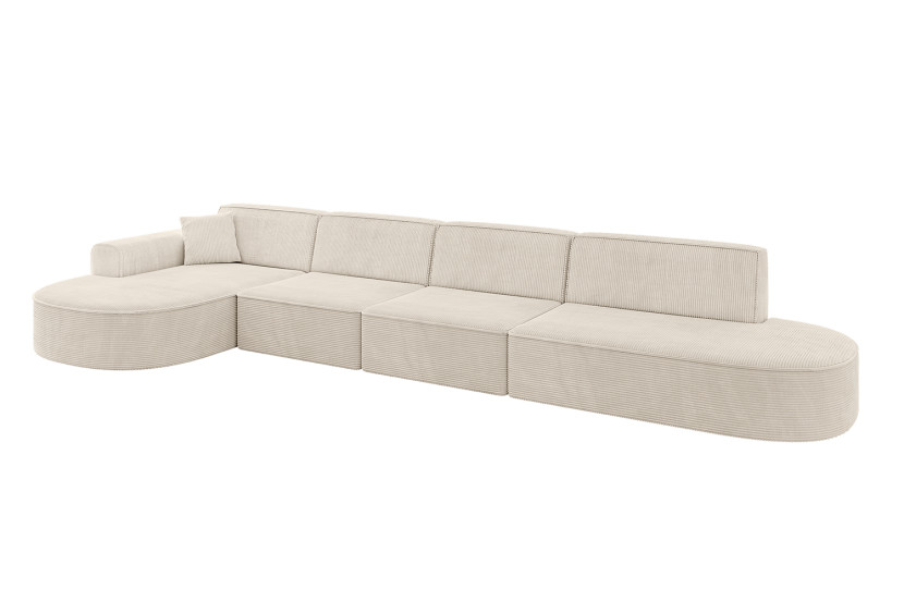Narożnik lewostronne bez funkcji spania MARI-L3 413x171x79,5 cm Beżowy 525144
