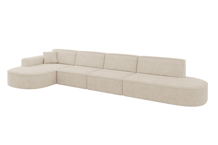 Narożnik lewostronne bez funkcji spania MARI-L3 413x171x79,5 cm Beżowy 710678