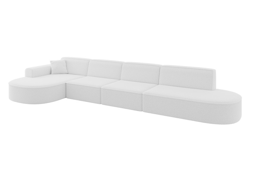 Narożnik lewostronne bez funkcji spania MARI-L3 413x171x79,5 cm Biały 525114