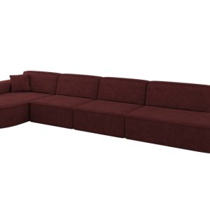 Narożnik lewostronne bez funkcji spania MARI-L3 413x171x79,5 cm Bordowy 710628