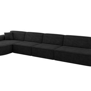Narożnik lewostronne bez funkcji spania MARI-L3 413x171x79,5 cm Czarny 710667