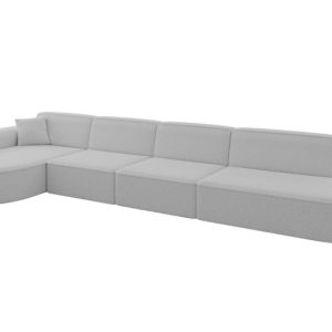 Narożnik lewostronne bez funkcji spania MARI-L3 413x171x79,5 cm Jasnoszary 525097