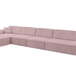 Narożnik lewostronne bez funkcji spania MARI-L3 413x171x79,5 cm Różowy 525155