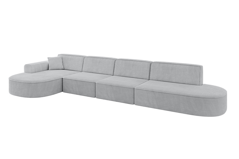 Narożnik lewostronne bez funkcji spania MARI-L3 413x171x79,5 cm Szary 525062