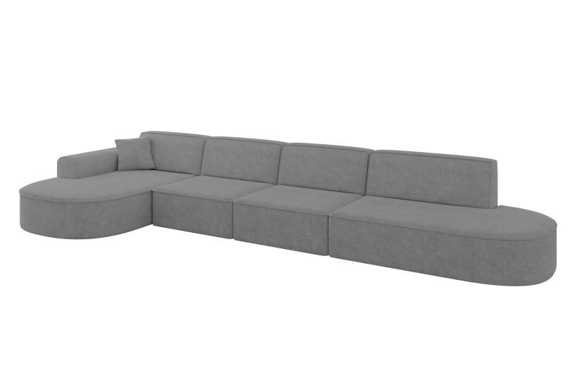 Narożnik lewostronne bez funkcji spania MARI-L3 413x171x79,5 cm Szary 710665