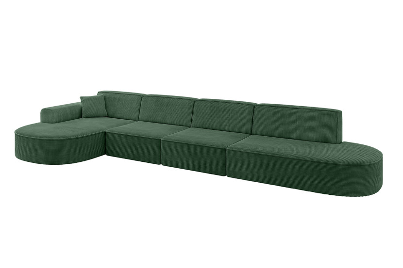 Narożnik lewostronne bez funkcji spania MARI-L3 413x171x79,5 cm Zielony 525160