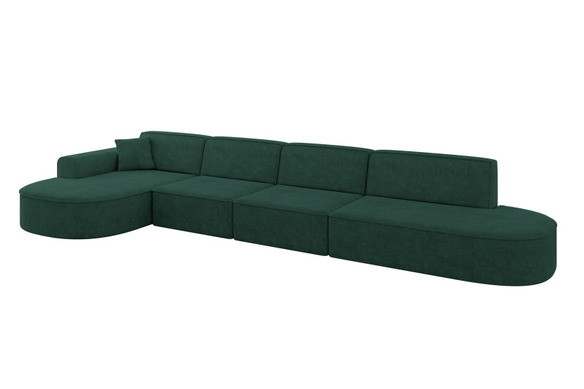 Narożnik lewostronne bez funkcji spania MARI-L3 413x171x79,5 cm Zielony 710674