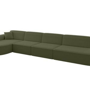 Narożnik lewostronne bez funkcji spania MARI-L3 413x171x79,5 cm Zielony 525037