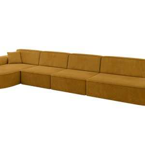Narożnik lewostronne bez funkcji spania MARI-L3 413x171x79,5 cm Żółty 525059