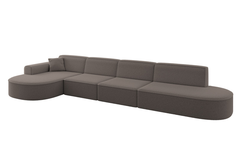 Narożnik lewostronne bez funkcji spania MARI-L3 413x171x79,5cm Brązowy 1049116