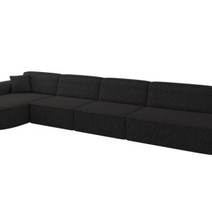 Narożnik lewostronne bez funkcji spania MARI-L3 413x171x79,5cm Czarny 1049128