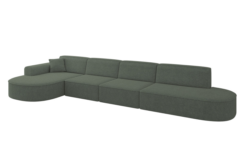 Narożnik lewostronne bez funkcji spania MARI-L3 413x171x79,5cm Zielony 1049115