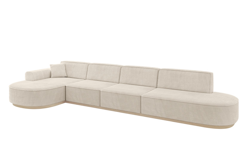 Narożnik lewostronne bez funkcji spania MARI-L3-v1 413x171x83 cm Beżowy 729225