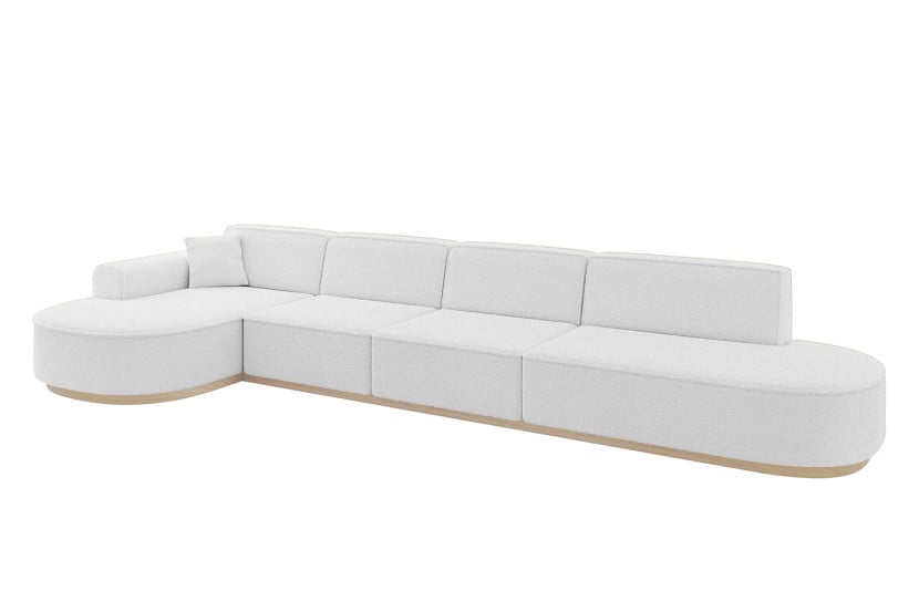 Narożnik lewostronne bez funkcji spania MARI-L3-v1 413x171x83 cm Biały 729492