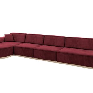 Narożnik lewostronne bez funkcji spania MARI-L3-v1 413x171x83 cm Bordowy 729434